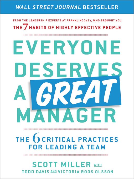 Title details for Everyone Deserves a Great Manager by Scott Jeffrey Miller - Available